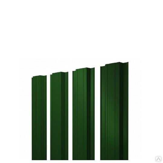 Штакетник прямоугольный 118мм фигурный двусторонний RAL6005 зеленый 0,45мм, 1,8мп