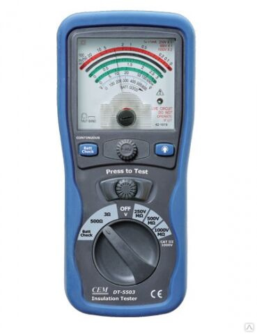 Мегаомметр аналоговый CEM DT-5503 купить за 8 500 руб./шт. в Санкт ...
