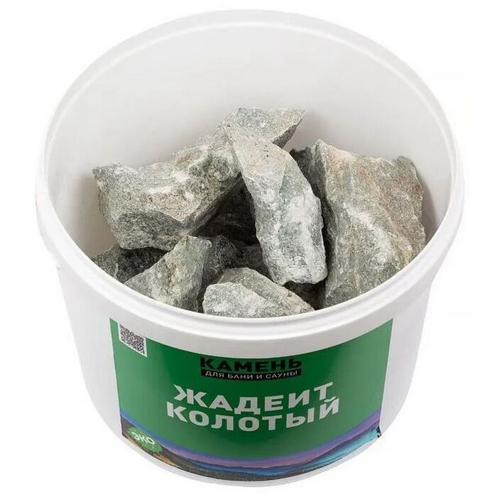 Жадеит колотый (камни для бани, 4-8 см), ВЕДРО 15 кг