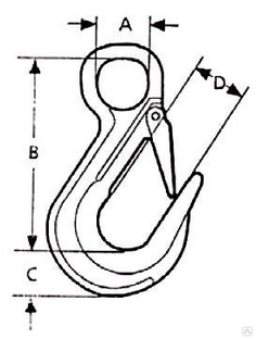 Крюк грузовой с защелкой