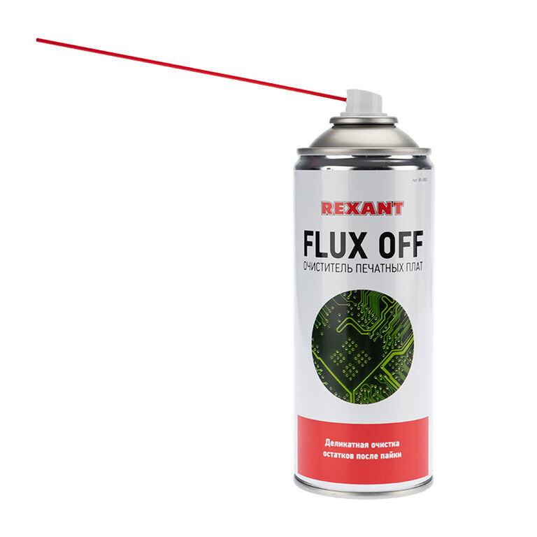 Очиститель печатных плат FLUX OFF,400 мл, аэрозоль "Rexant"