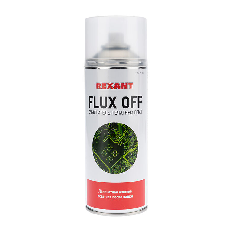 Очиститель печатных плат FLUX OFF,400 мл, аэрозоль "Rexant" 4