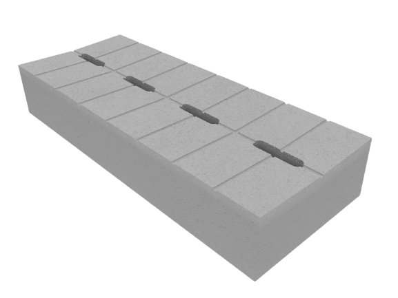 Крышка бетонная STD КБЛ 50.64.12 Е600; DN400; А,В,С,D,Е 1000х630х180, 285 кг