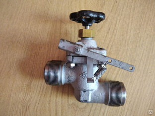 Клапан БЗК штуцерный с тросиковым приводом, проходной, Ду-20, Ру-6, сталь, ч.521-03.017 #1