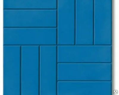 Тротуарная плитка 12 кирпичей 500х500х60 цвет синий