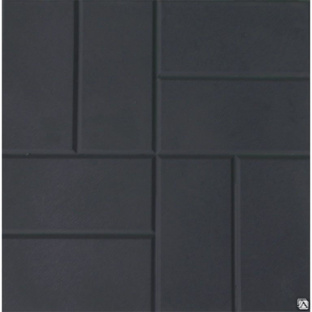 Тротуарная плитка 8 Кирпичей 400х400х50 цвет графитовый