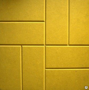 Тротуарная плитка 8 Кирпичей 400х400х50 цвет жёлтый