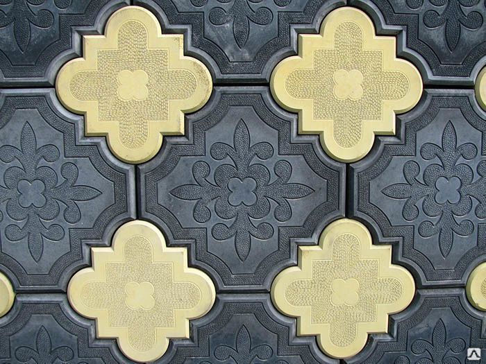 Тротуарная плитка Корона 290х45/215х45 цвет чёрный