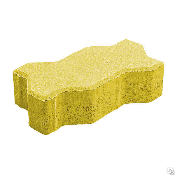 Тротуарная плитка Змейка 205х115х70 цвет жёлтый