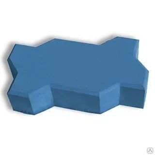 Тротуарная плитка Зигзаг 205х115х70 цвет синий