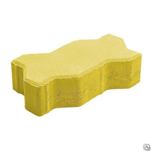 Тротуарная плитка Волна 238х119х80 цвет жёлтый