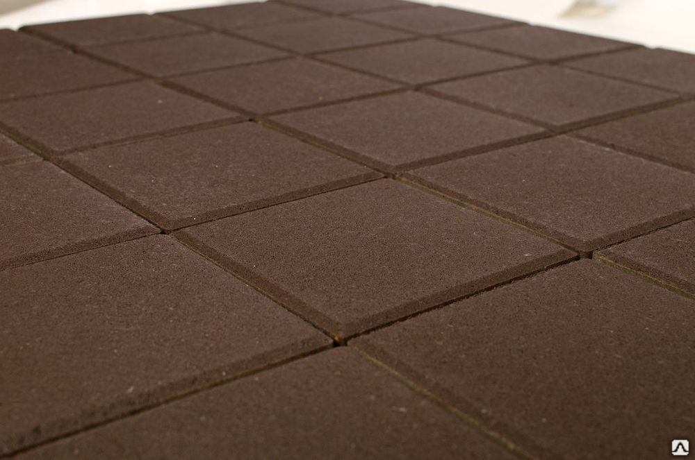 Тротуарная плитка Квадрат 1К.8 200х200х80 цвет коричневый