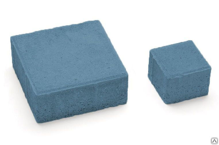 Тротуарная плитка Квадрат 5К.8 400х400х80 армированная цвет синий