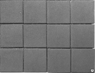 Тротуарная плитка Квадрат ЭДД2.7 100х100х70 цвет графитовый 