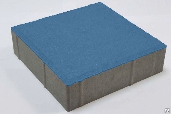Тротуарная плитка Квадрат 5К.7 400х400х70 армированная цвет синий
