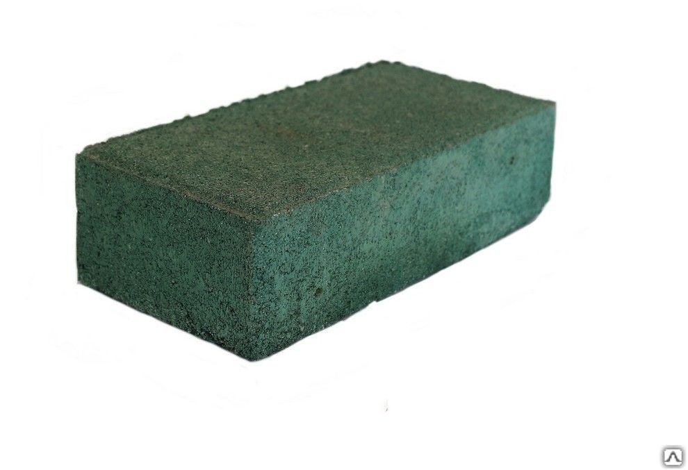 Тротуарная плитка Кирпичик 120х240х100 цвет зелёный