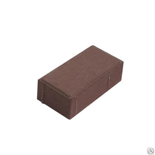 Тротуарная плитка Кирпичик 100х200х70 цвет коричневый