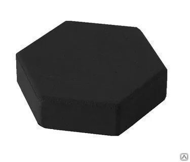 Тротуарная плитка Шестигранник 190х218х70 цвет чёрный