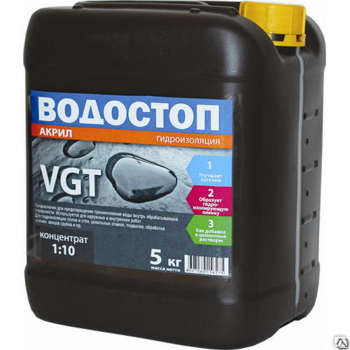 Грунт-концентрат "Водостоп-акрил" 1.0 кг VGT
