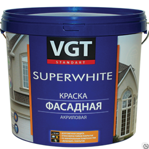Краска ВД-АК –1180 фасадная супербелая 3.0 кг VGT
