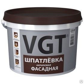 Шпатлёвка фасадная (водостойкая) 18.0 кг VGT 