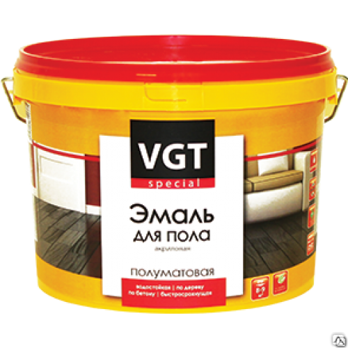Эмаль для пола "Профи" орех (желто-коричневая) 1.0 кг VGT