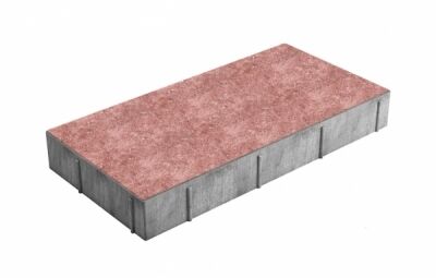 Плитка тротуарная для дачи «Прямоугольник Мега» 600х300х80 мм, красный
