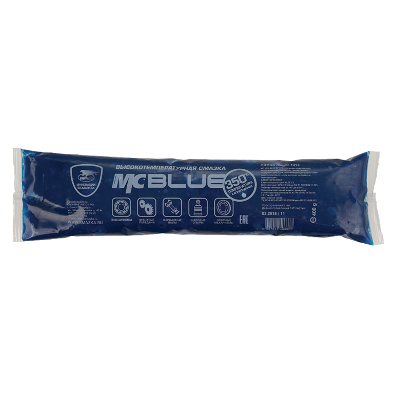 Смазка пластичная высокотемпературная литиевая синяя МС 1510 BLUE (БЛЮ) 400 гр. стик-пакет (арт.1312)
